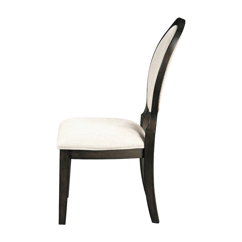 Annabelle Dark Cocoa and Cream Upholstered Dining Chairs (Set of 8)