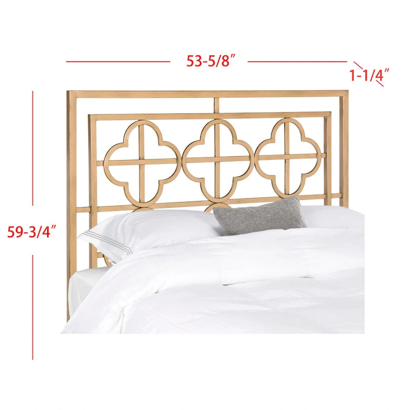 SAFAVIEH Ilona French Metal Quatrefoil Headboard