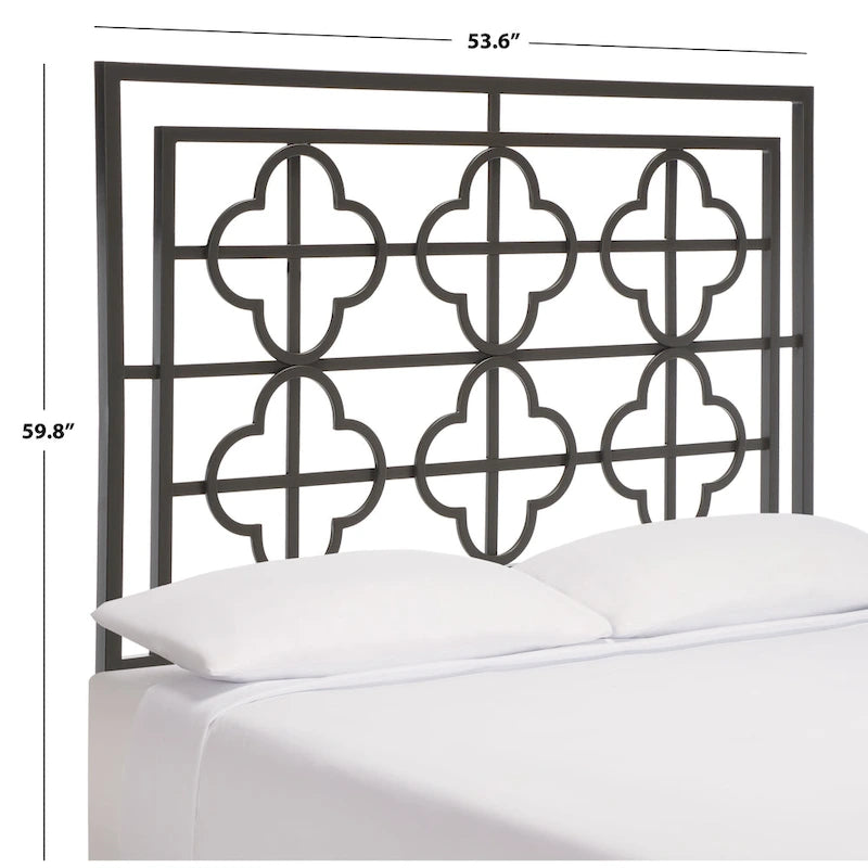 SAFAVIEH Ilona French Metal Quatrefoil Headboard