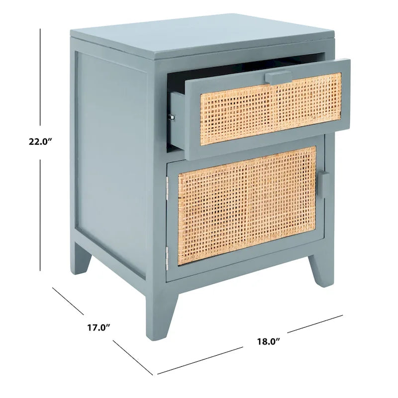 SAFAVIEH Dalia Coastal 1-Drawer 1-Door Nightstand