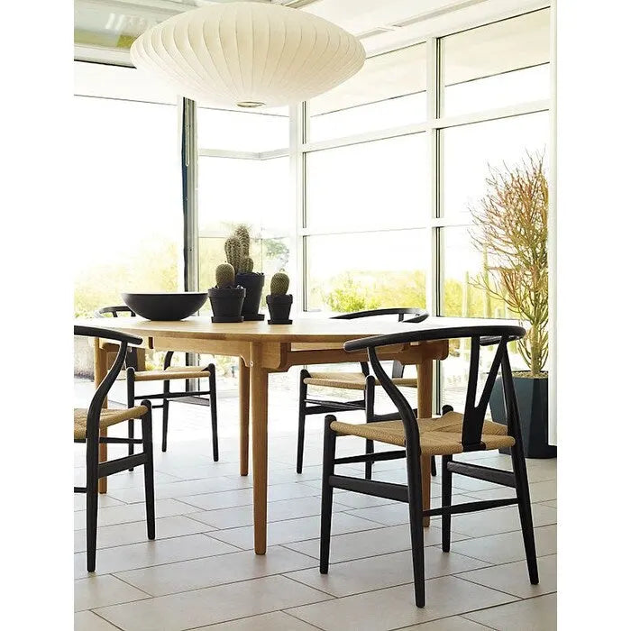 Red Modern Wood Elbow Chair Open Y Back Contemporary For Kitchen Dining Room With Woven Seat