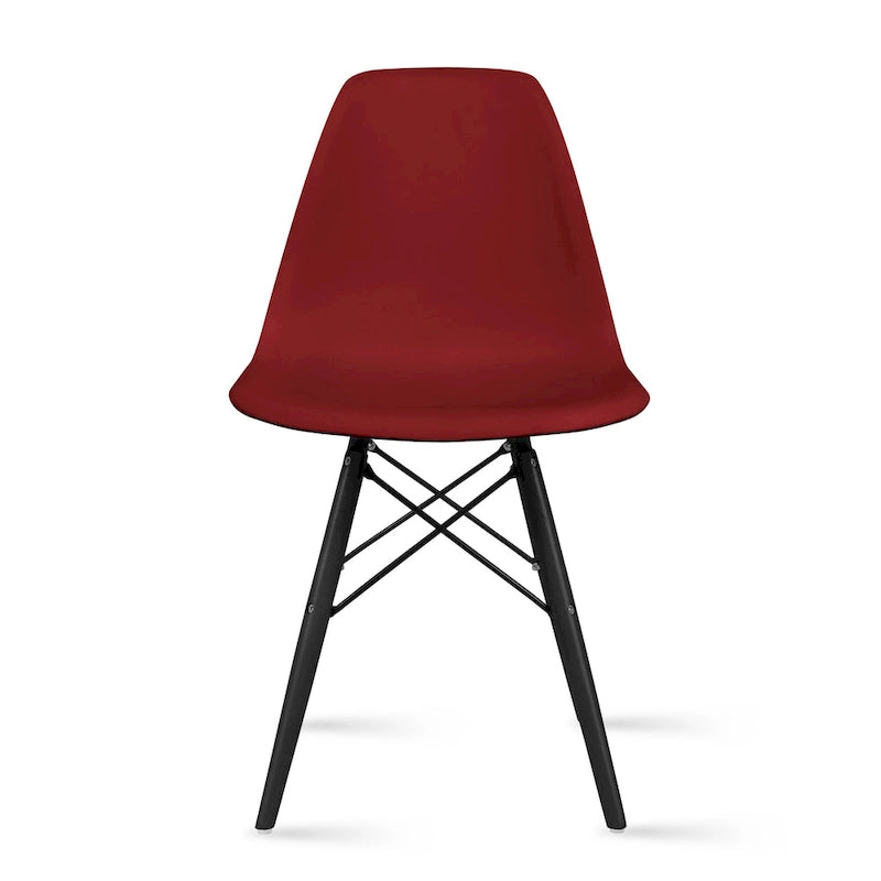 Designer Plastic/ Black Legs Retro Armless Eiffel Chair