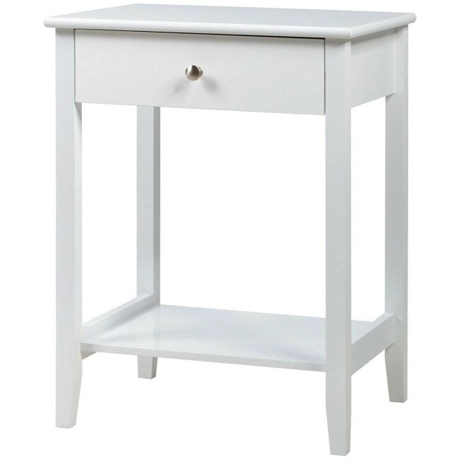 Wooden Nightstand End Table Storage Display