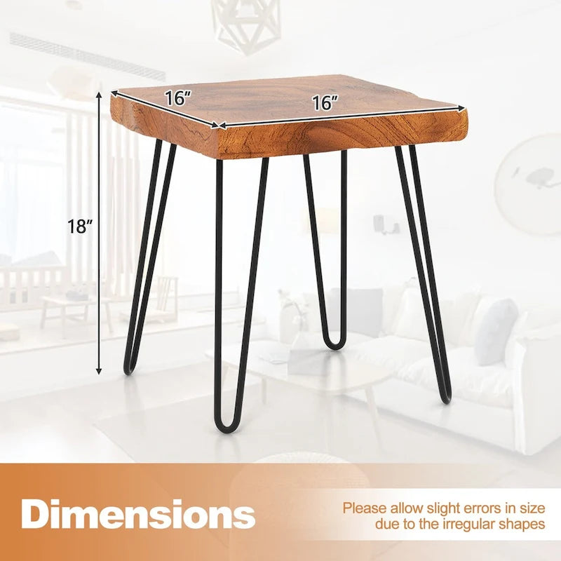 Reclaimed Recycled Teak Wood End Table