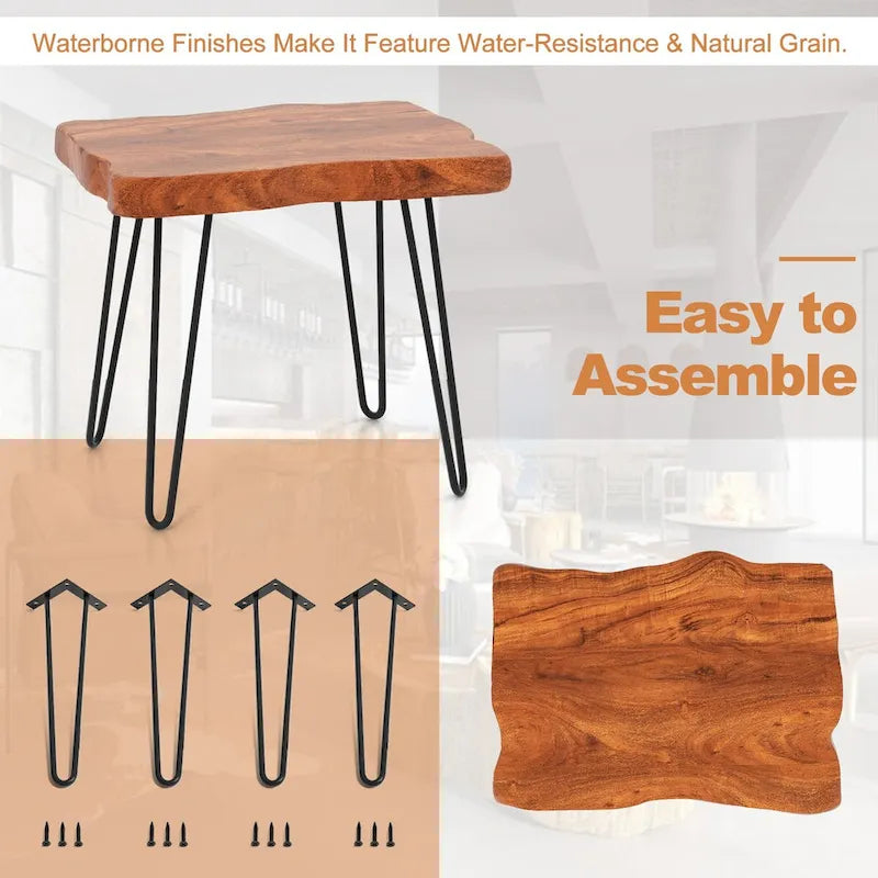 Reclaimed Recycled Teak Wood End Table