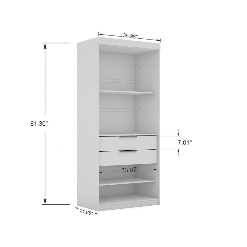 Mulberry Open 1 Sectional Modern Armoire Wardrobe Closet