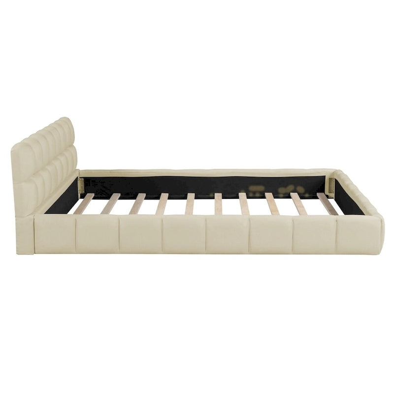 Upholstered Platform Bed with Thick Fabric