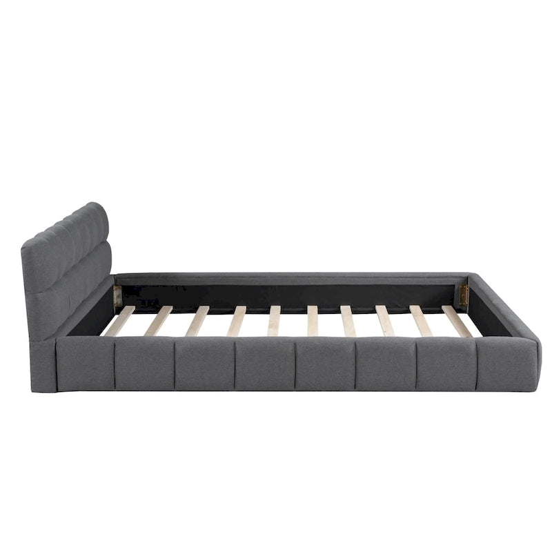 Upholstered Platform Bed with Thick Fabric