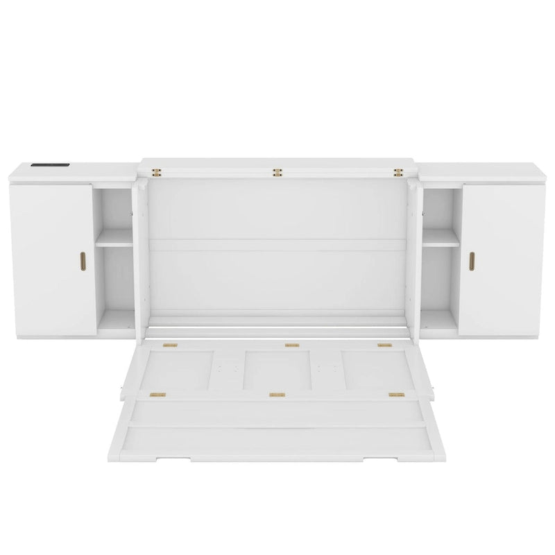 QW Full Size Murphy Bed with Shelves