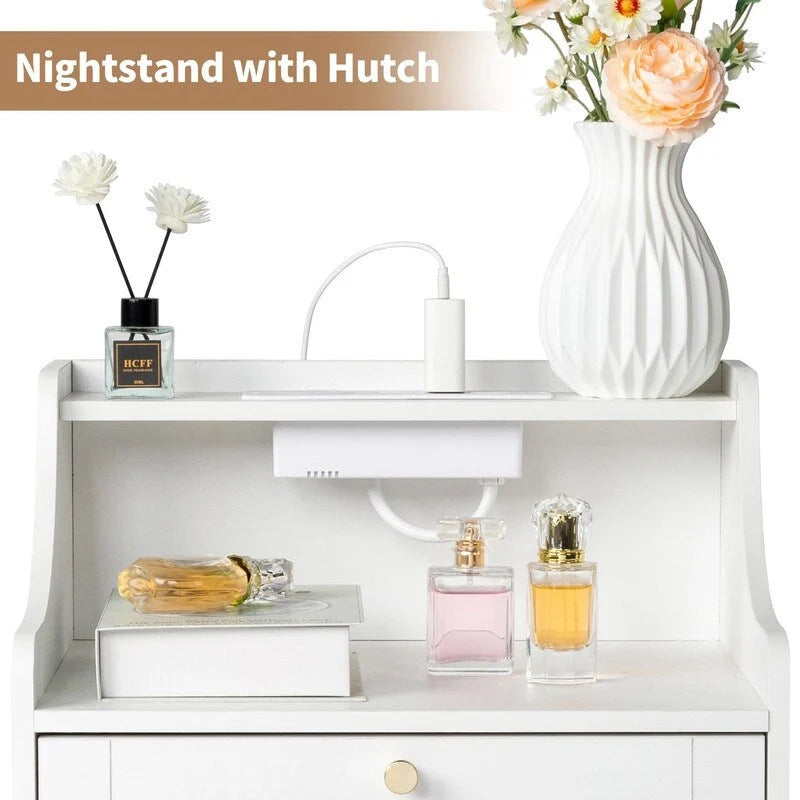 3 Drawer Nightstand with USB