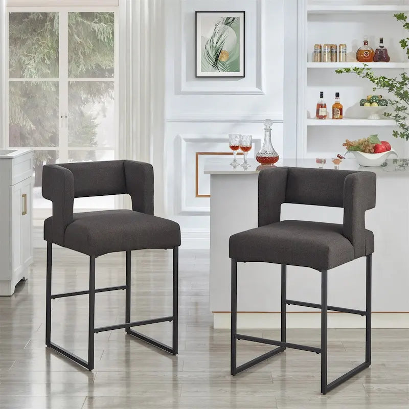 Modern Fashion Counter Height Bar Stools Set of 2