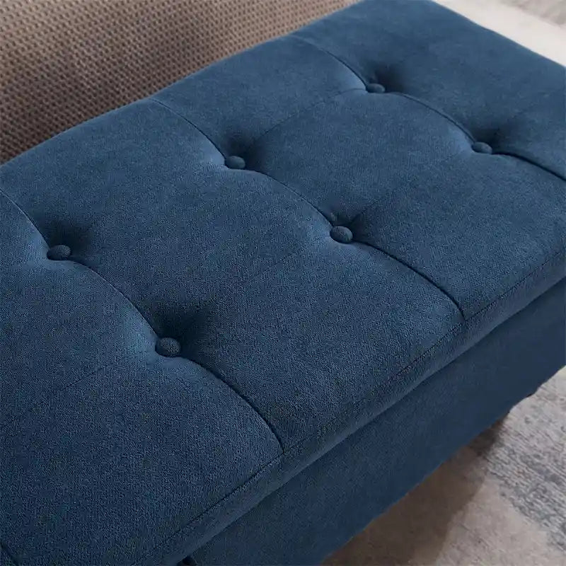 59 Bed Bench Ottoman with Storage Fabric