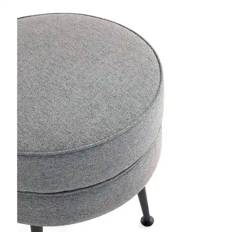 Manhattan Comfort Bailey Mid Century Modern Woven Upholstered Round Ottoman