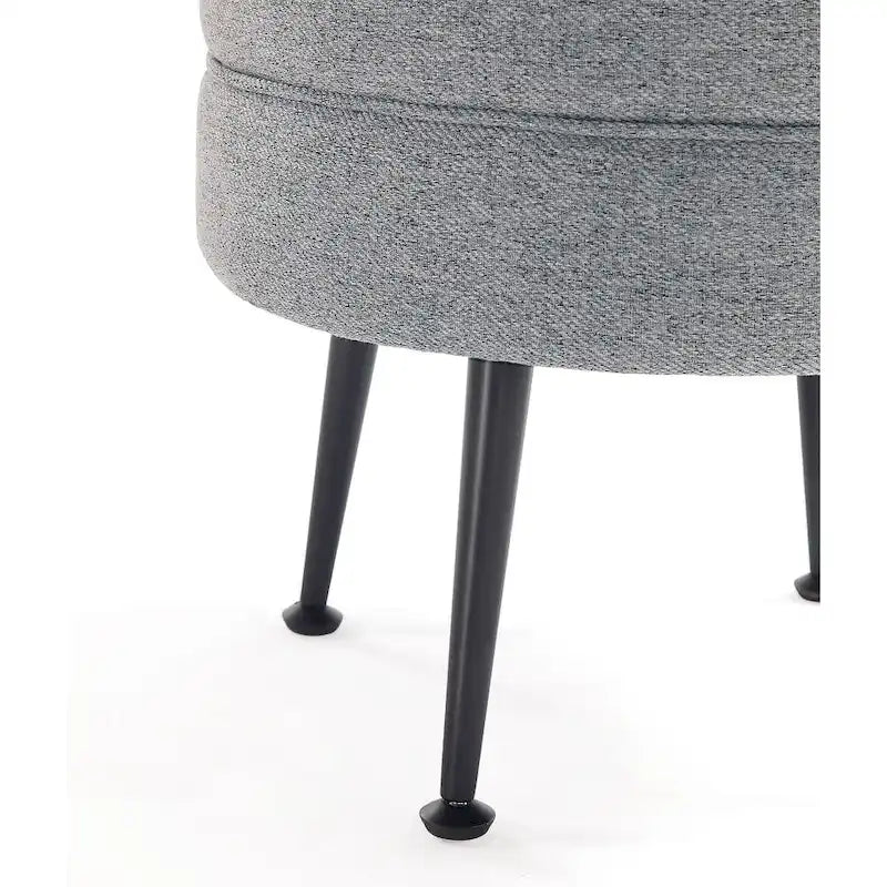 Manhattan Comfort Bailey Mid Century Modern Woven Upholstered Round Ottoman