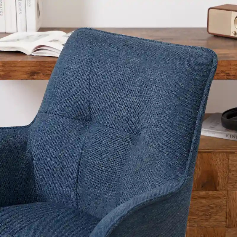 Art Leon Swivel Wood Accent Arm Chair