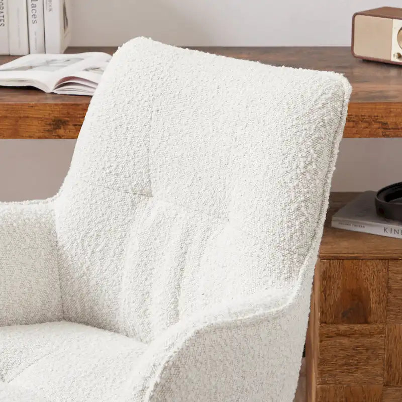 Art Leon Swivel Wood Accent Arm Chair