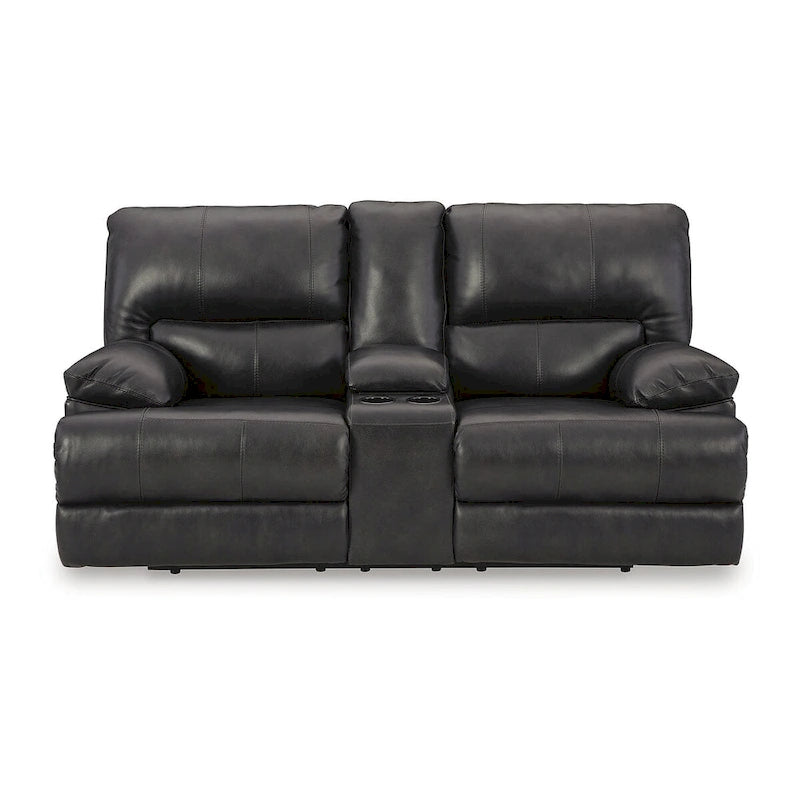Signature Design by Ashley Mountainous Black Power Reclining Loveseat - 82W x 42D x 42H