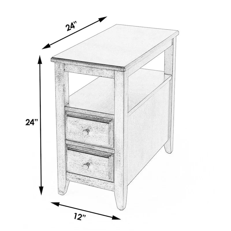 Marcus Cherry Chairside Table