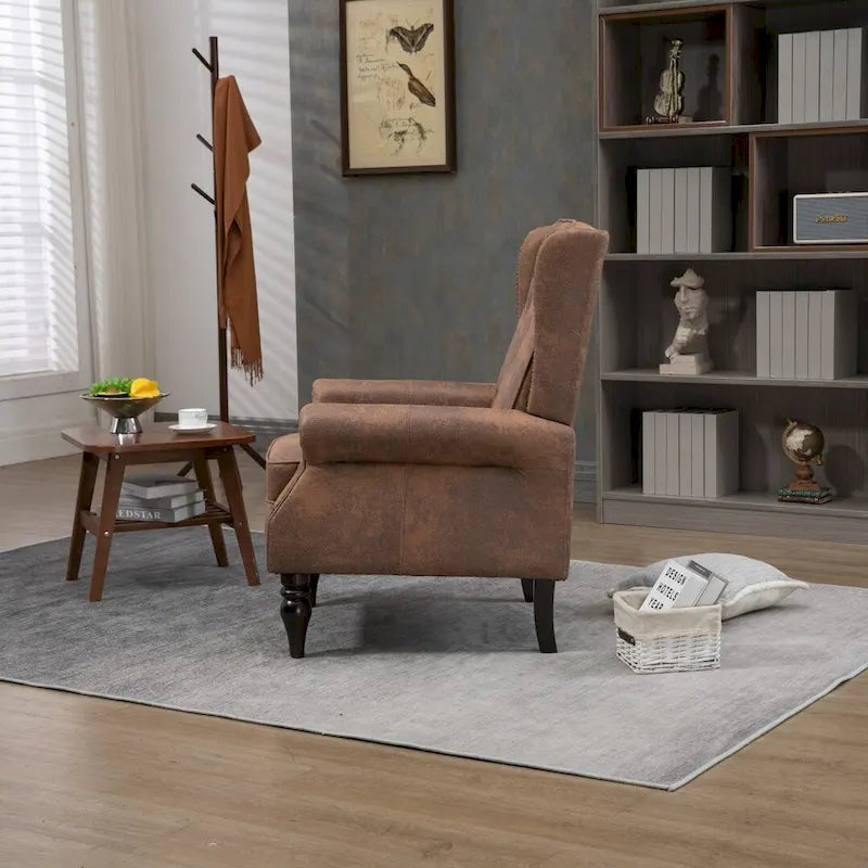 Wood Frame Armchair Modern Accent Chair Lounge Chair for Living Room - 29.33 x31.50x 39.37