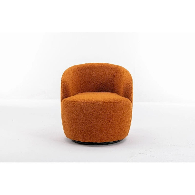 Teddy Fabric Swivel Accent Armchair Barrel Chair