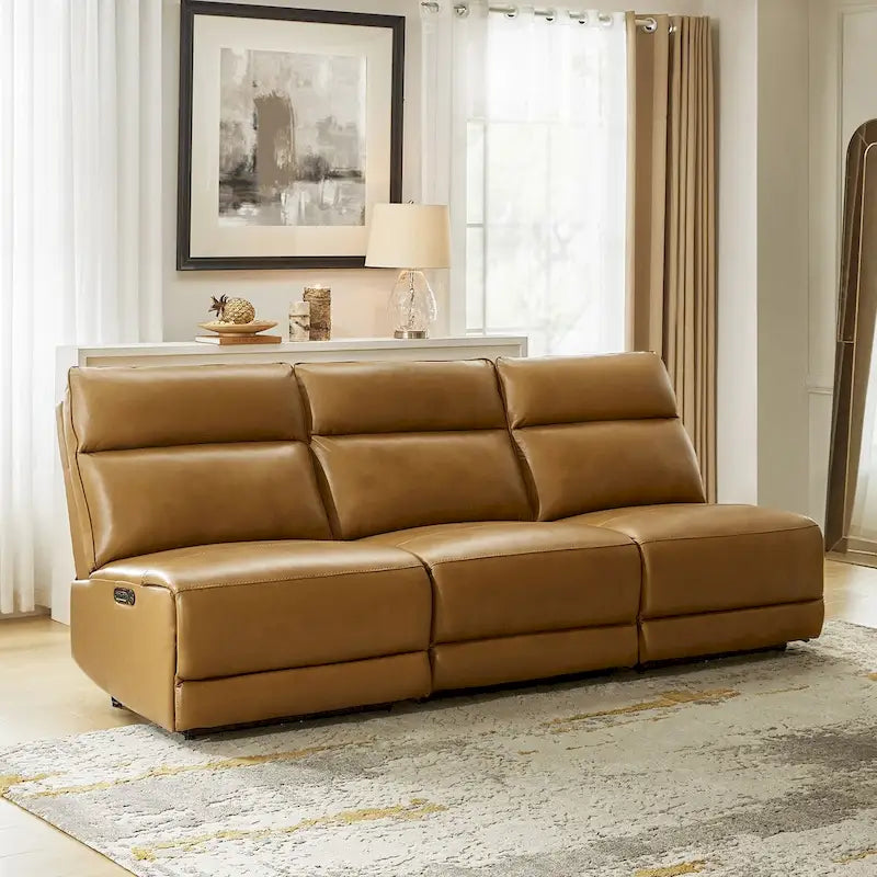 Valentin Modern Genuine LeatherPowerRecliningCornerSectional with USB and Type-C by HULALA HOME