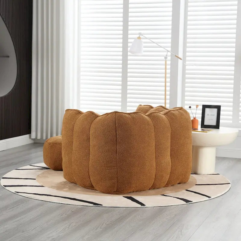 Roomfitters Soft Bean Bag Chair with High Resilient Foam Chips for Living Room