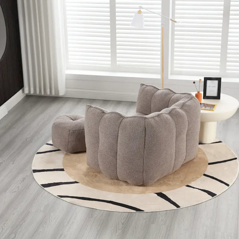 Roomfitters Soft Bean Bag Chair with High Resilient Foam Chips for Living Room