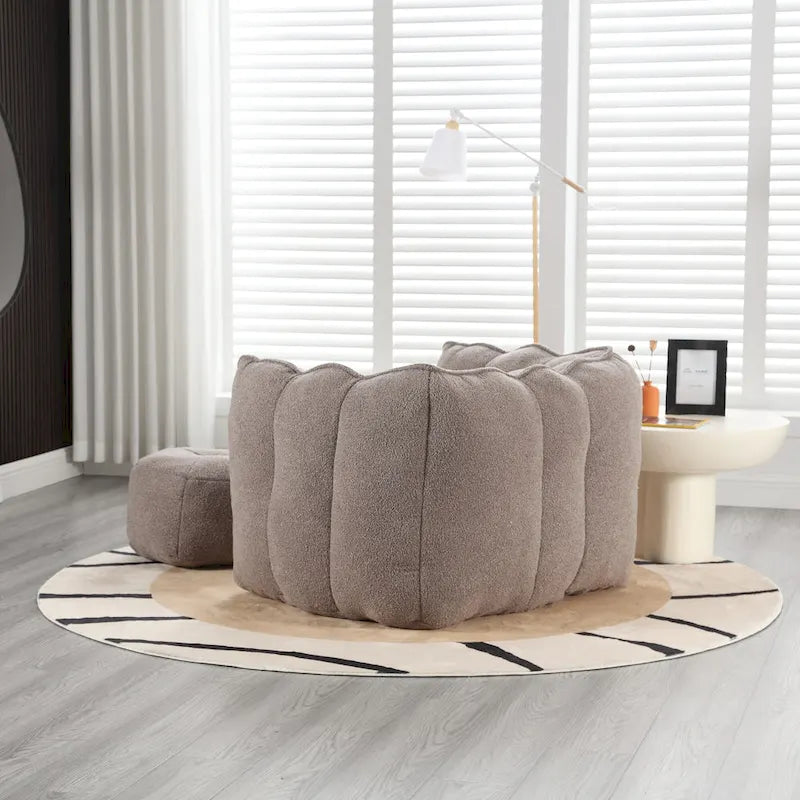 Roomfitters Soft Bean Bag Chair with High Resilient Foam Chips for Living Room