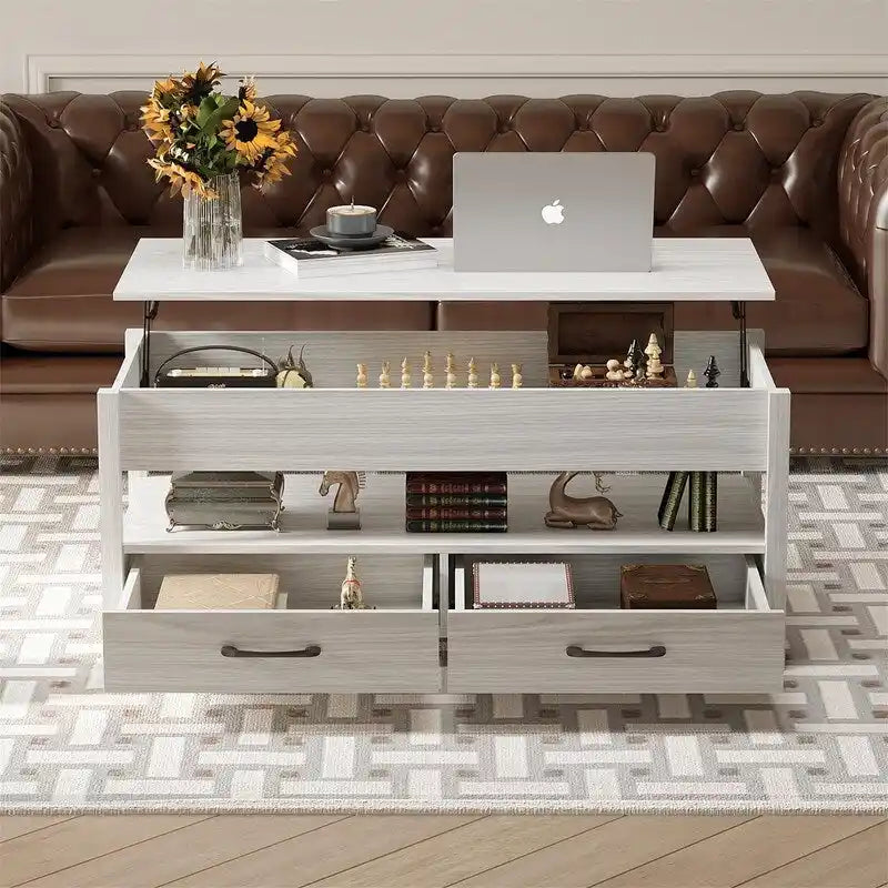 Lift Top Coffee Table - 19.7D x 43.3W x 24.8H