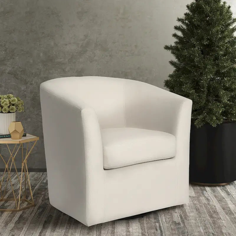 Sorna Swivel Barrel Club Chair by Christopher Knight Home