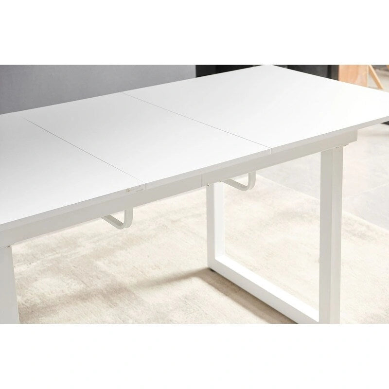 70.86W Square Extendable Dining Table with Metal Leg