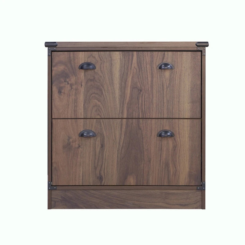 Brunei Contemporary Dark Walnut Wood Lateral Filing Cabinet