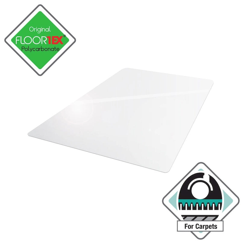Valuemat Plus Polycarbonate Rectangular Chair Mat for Low Pile Carpets - 48 x 60