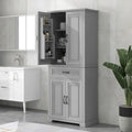 Bathroom Storage Cabinet with Doors and Drawer, Multiple Storage Space, Adjustable Shelf