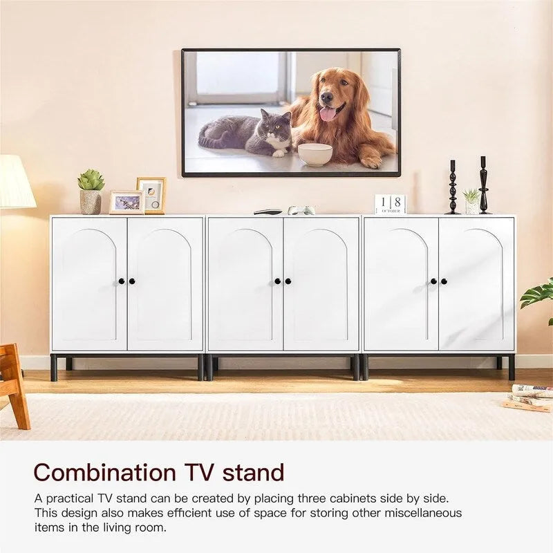 Bathroom Storage Cabinet Sideboard Buffet Cabinet with Shelf Doors - 15.75D x 29.53W x 31.5H