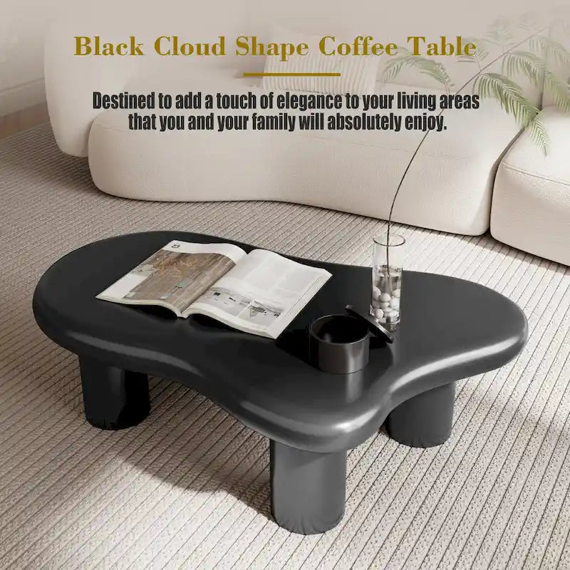 Wood Cloud Shaped Coffee Table for Living Room